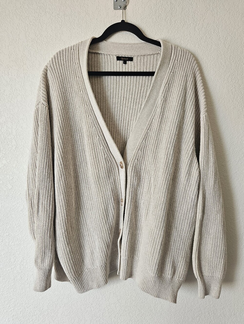 Quince Oversized Boyfriend Cardigan Size Large